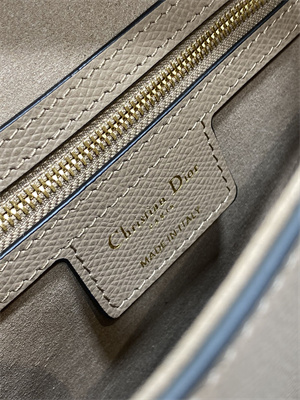 CD Saddle Bag Grained Calfskin Warm Taupe Color