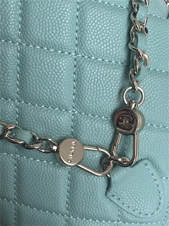 Cha.nel Mini Backpack Grained Calfskin Gold-Tone Metal Green AP3753