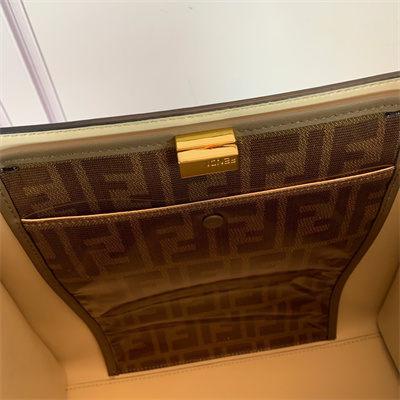 Fen.di Peekaboo X-Lite Medium Leather Bag Black Color