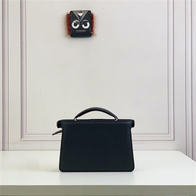 Fen.di Peekaboo ISeeU XCross Leather Bag Black Color
