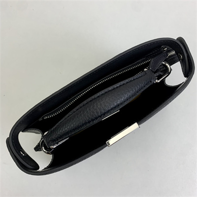 Fen.di Peekaboo ISeeU XCross Leather Bag Black Color