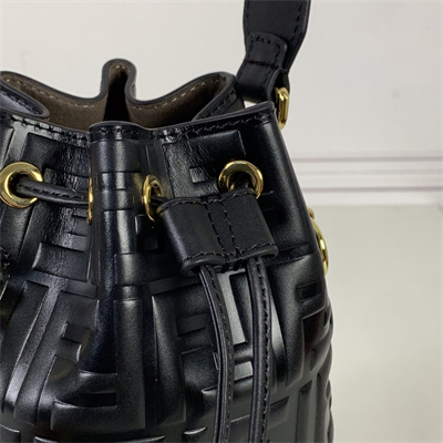 Fen.di MON TRESOR Black Leather Mini Bag