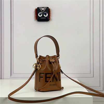 Fen.di MON TRESOR Brown Leather Mini Bag