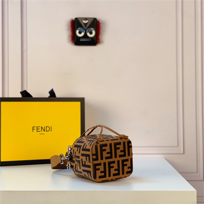 Fen.di MON TRESOR Brown Leather Mini Bag With FF Motif