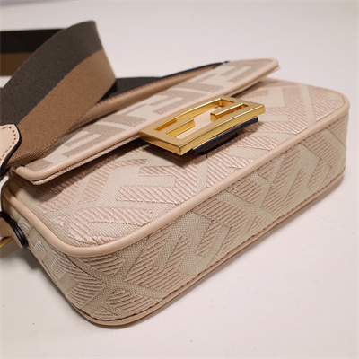 Fen.di BAGUETTE Mini Bag Pink FF Fabric