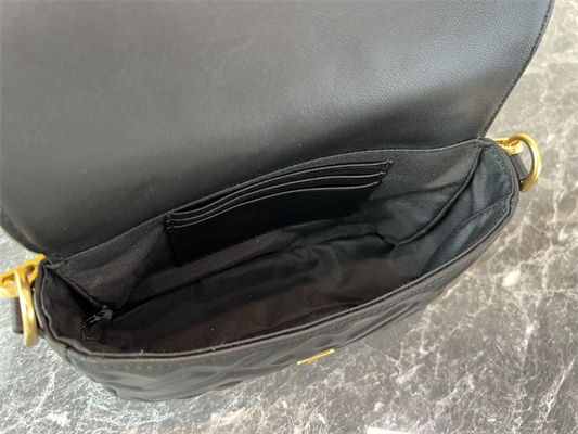 Fen.di BAGUETTE Mini Bag Black Nappa Leather With FF Motif