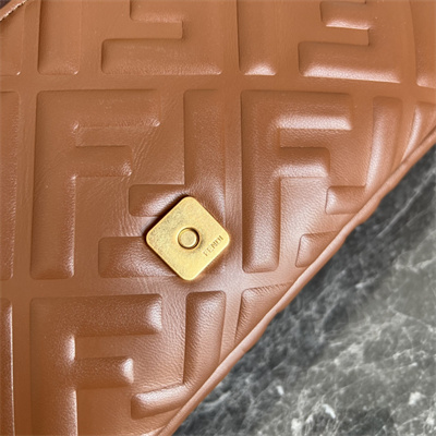 Fen.di BAGUETTE Bag Caramel Nappa Leather With FF Motif