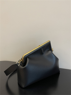 Fen.di FIRST MEDIUM Black Leather Bag