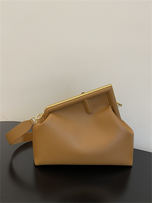 Fen.di FIRST MEDIUM Brown Leather Bag