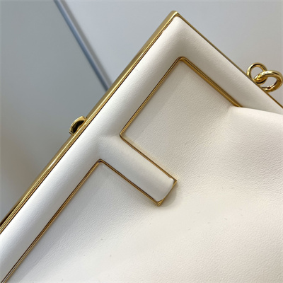 Fen.di FIRST SMALL White Leather Bag