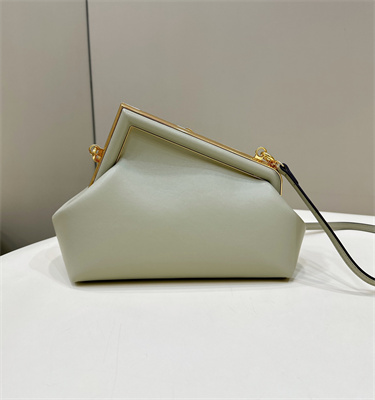 Fen.di FIRST SMALL Pale Green Leather Bag