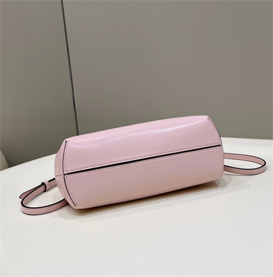 Fen.di FIRST SMALL Pink Leather Bag With Exotic Details