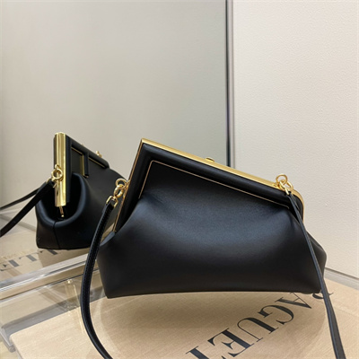 Fen.di FIRST SMALL Black Leather Bag