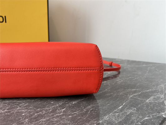 Fen.di FIRST SMALL Red Leather Bag