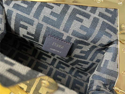 Fen.di FIRST SMALL Yellow Leather Bag