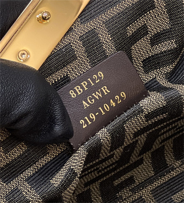 Fen.di FIRST SMALL Dove Grey Leather Bag With Exotic Details