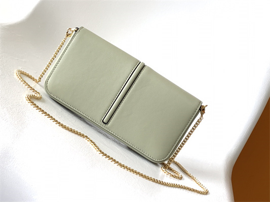 Fen.digraphy Chain Wallet Pale Green Leather