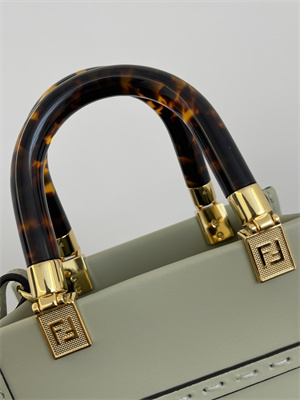 Fen.di MINI SUNSHINE SHOPPER Pale Green Leather