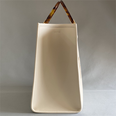 Fen.di SUNSHINE Large White Leather Shopper