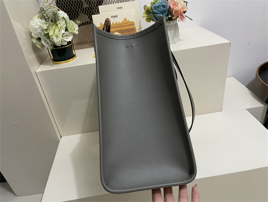 Fen.di SUNSHINE Medium Dk Grey Leather Shopper