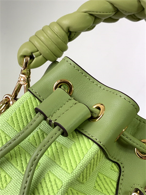 Fen.di MON TRESOR Green Canvas FF Mini Bag