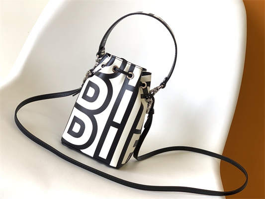 Fen.di Roma&Marc Jacobs MON TRESOR White and Black Leather Mini Bag