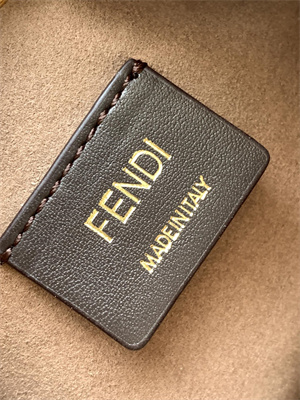 Fen.di MON TRESOR Houndstooth Wool Fabric Mini Bag With Black FF Embroidery