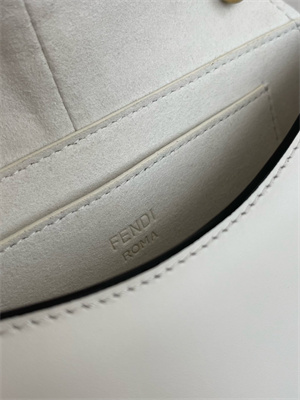 Fen.di C’mon Mini White Leather Bag