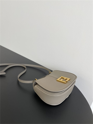 Fen.di C’mon Mini Dove Grey Leather Bag