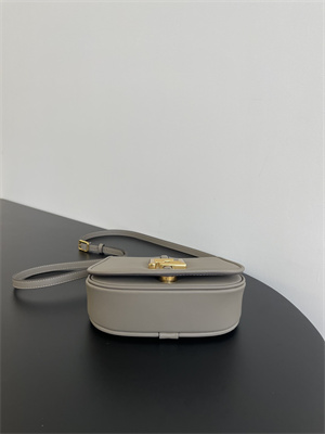 Fen.di C’mon Mini Dove Grey Leather Bag
