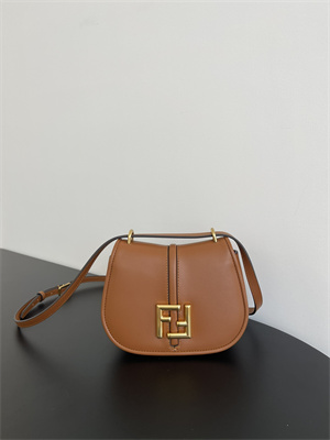 Fen.di C’mon Mini Brown Leather Bag