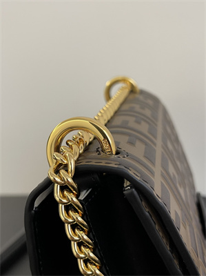 Fen.di KAN U Mini Brown Leather Bag