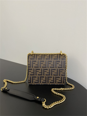 Fen.di KAN U Mini Brown Leather Bag