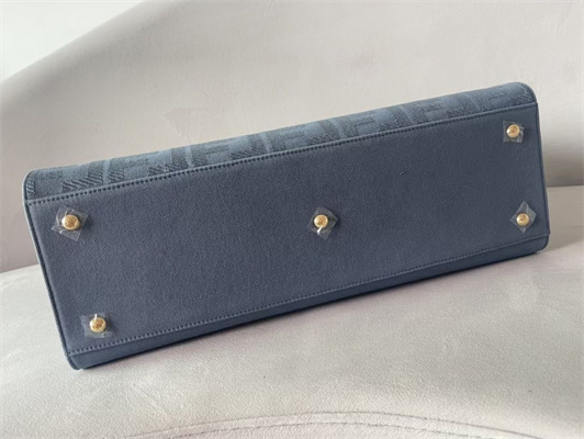 Fen.di Peekaboo X-Tote FF Canvas Blue Color