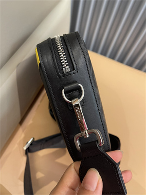 Fen.di DIAGONAL CAMERA CASE Grey Multicolor Leather Bag