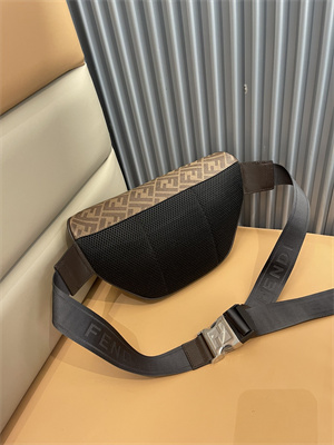 Fen.di Roma Brown Fabric Belt Bag