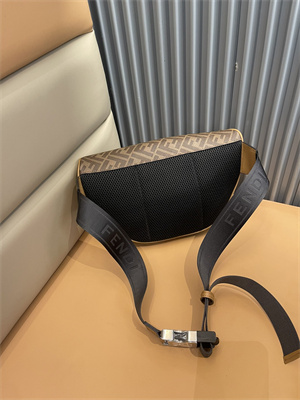 Fen.di Diagonal Multicolor Leather Belt Bag