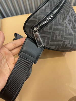 Fen.di Roma Grey Fabric Belt Bag