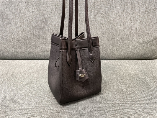 Fen.di ORIGAMI Mini Black Leather Bag That Can be Transformed