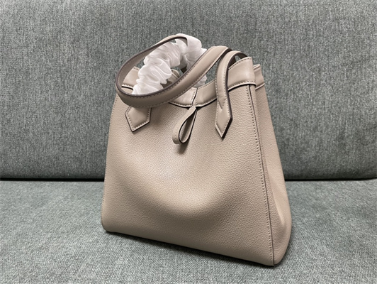 Fen.di ORIGAMI Medium Tourterelle Grey Leather Bag That Can be Transformed