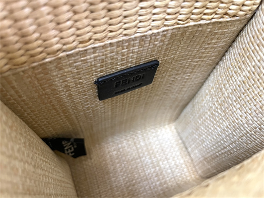 Fen.di MINI SUNSHINE SHOPPER In Natural Straw