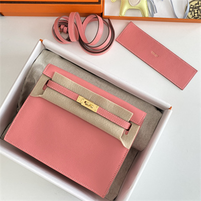 Kelly Danse Bag Evercolor Leather Gold Tone Metal In Rose Lipsur Color HS