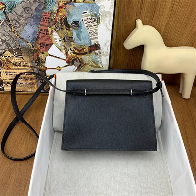 Kelly Danse Bag Evercolor Leather Silver Tone Metal In Black Color HS