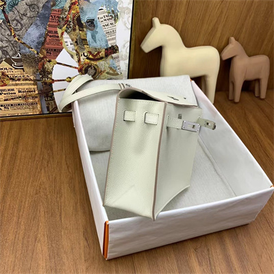 Kelly Danse Bag Evercolor Leather Silver Tone Metal In Craie Color HS