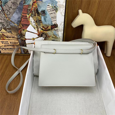 Kelly Danse Bag Evercolor Leather Gold Tone Metal In Pearl Grey Color HS