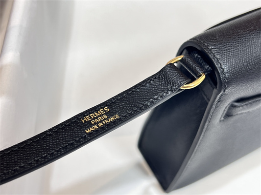 Kelly Elan Bag Madame Leather Gold Tone Metal In Black Color HS