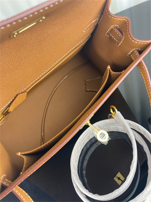 Kelly Sellier Bag Epsom Leather 25/28CM Gold/Silver Hardware In Gold Color HS