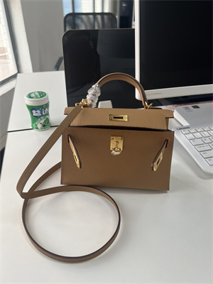 Kelly Mini II Bag Epsom Leather Gold/Silver Hardware In Biscuit Color HS