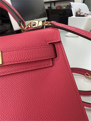 Kelly Mini II Bag Epsom Leather Gold/Silver Hardware In Rose Lipsur HS