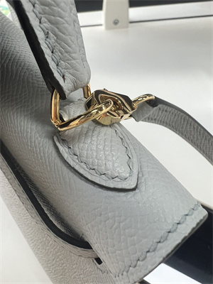 Kelly Mini II Bag Epsom Leather Gold/Silver Hardware In Blue Pale Color HS